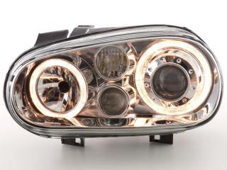 VW GOLF 4 - Přední světla ANGEL EYES H7/H7 DEPO - Chromová