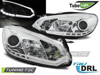 VW GOLF 6 - Přední světla TUBE LIGHTS TRU DRL - Chromová