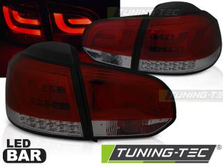 VW GOLF 6 - Zadní světla LED BAR - Červená/Kouřová