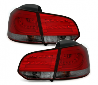 VW GOLF 6 - Zadní světla LED LIGHT BAR EAGLE EYES - Červená/Kouřová
