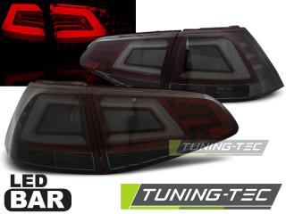 VW GOLF 7 - Zadní světla LED BAR - Červená/Kouřová