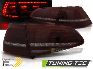 VW GOLF 7 - Zadní světla LED DYNAMICKÝ blikač SONAR - Červená/Kouřová
