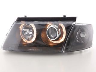 VW PASSAT 3B - Přední světla ANGEL EYES H7/H7 DEPO - Černá