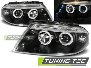 VW PASSAT 3BG - Přední světla Angel Eyes - Černá