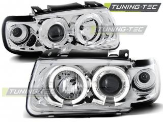 VW POLO 6N - Přední světla Angel Eyes - Chromová
