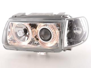 VW POLO 6N - Přední světla Angel Eyes DEPO - Chromová