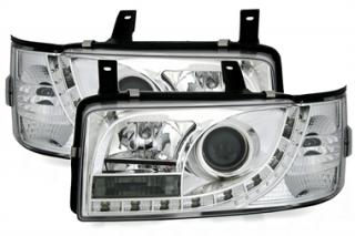 VW T4 90-03 - Přední světla DAYLIGHT SONAR - Chromová