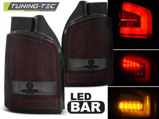 VW T5 GP - Zadní světla LED BAR SONAR (jednodílné dveře) - Červená/Kouřová