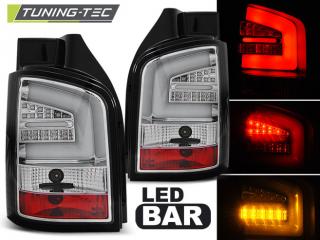 VW T5 GP - Zadní světla LED BAR SONAR (jednodílné dveře) - Chromová