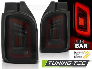 VW T5 + GP - Zadní světla LED SONAR (jednodílné dveře) - Černá/Červená/Kouřová