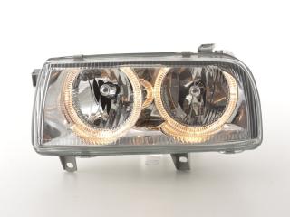 VW VENTO - Přední světla Angel Eyes DEPO - Chromová