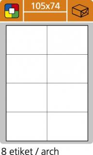 Etiketa S&amp;K LABEL, 105 x 74 mm, bílá, 8 etiket - DOPRODEJ