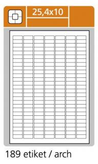 Etiketa S&amp;K LABEL 25,4 x 10 EKO Plus, 189 etiket