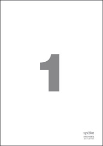 Etiketa Spoko, 210 x 297 mm, bílá