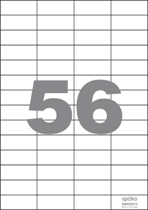 Etiketa Spoko, 52,5 x 21,2 mm, bílá