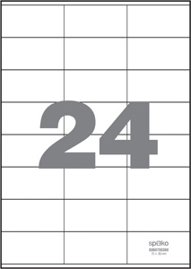 Etiketa Spoko, 70 x 36 mm, bílá