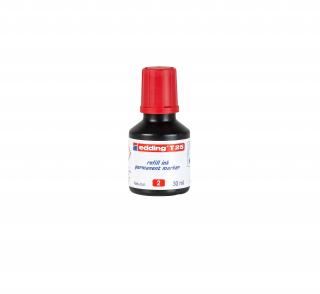 Inkoust permanentní Edding T 25, 30 ml, červený