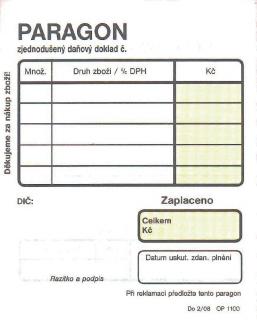 OPTYS 1100 PARAGON 75x95mm, 5řádků,100l. NCR