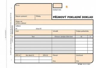OPTYS Příjmový doklad A6 číslovaný samopropis, 2x50listů 1081