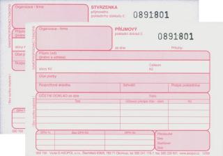 Příjmový pokladní doklad s DPH 1+1 číslovaný COPY (NCR) 050150