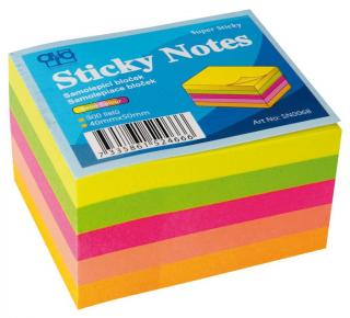 Samolepicí bloček AURO 40x50 barevný neon 300 listů