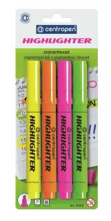 Zvýrazňovač CENTROPEN 8552/4 sada