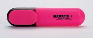 Zvýrazňovač KORES bright liner 36102, růžový