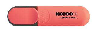 Zvýrazňovač KORES bright liner 36107, červený