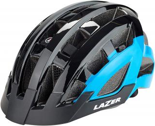 Cyklistická helma Lazer COMPACT DLX LED , Black/Blue Helmy vel.: U/54-61cm
