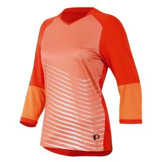 Cyklistický dres Pearl izumi LAUNCH 3/4 SLEEVE JERSEY W - mandarin red Velikost: L