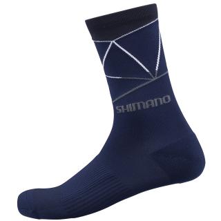 Shimano Original Tall Socks navy white line Ponožky vel. EUR: L/XL 45-48