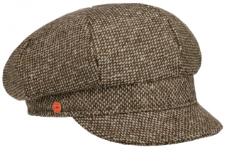 8-dílna bekovka od Mayser - Coco Tweed Newsboy Cap - hnědý tvíd (béžová) Velikost: 57 cm (M)