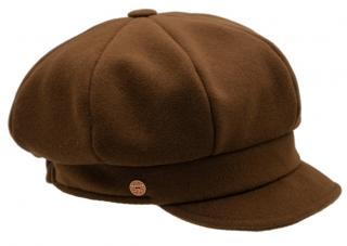 8-dílna dámská hnědá bekovka od Mayser - Camila Newsboy Cap Velikost: 55 cm  (S)