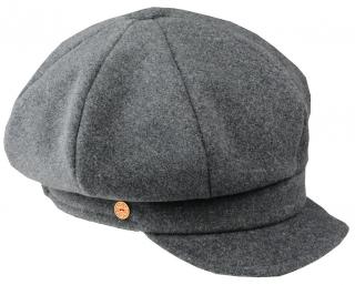 8-dílna dámská šedá bekovka od Mayser - Camila Newsboy Cap Velikost: 59 cm (L)