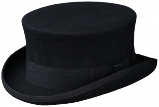 Anglický černý cylindr - 10 cm Velikost: 61 cm (XL)