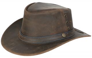 Australský klobouk kožený -  kožený klobouk SCIPPIS LONGFORD Velikost: 61 cm (XL)