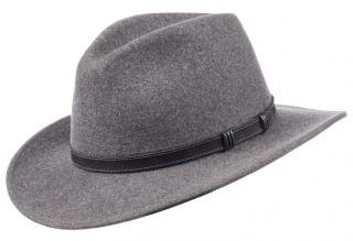 Australský šedý klobouk vlněný - STAMFORD Velikost: 61 cm (XL)