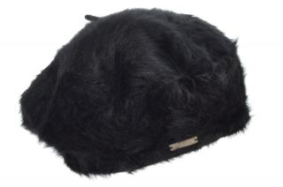 Baret černý angorový dámský - Seeberger Velikost: Unisize (S-XL)