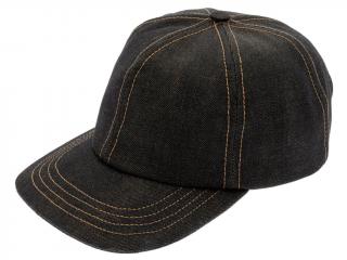 Bavlněná kšiltovka z organické džínoviny - Ball Cap Organic Denim Black Velikost: 59 cm (L)