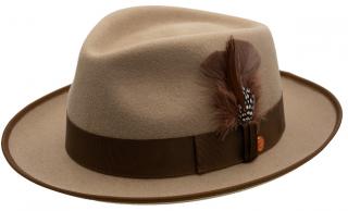 Béžový klobouk Fedora - Mayser Jannes Velikost: 55 cm  (S)