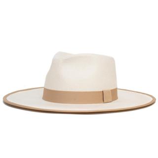 Béžový klobouk plstěný s širokou krempou - americký klobouk Goorin Bros. - kolekce Adore You Velikost: 55 cm  (S)