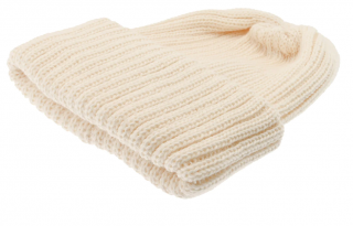 Bílá unisex čepice CTH Ericson -  100 % vlna - Nelson Wool Knit Velikost: Unisize (S-XL)