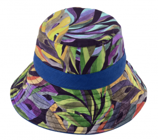 Bucket hat - letní bavlněný kytičkovaný klobouk - Fiebig 1903 Velikost: 59 cm (L)