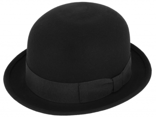 Černá pánská buřinka - klobouk Melone Velikost: 55 cm  (S)