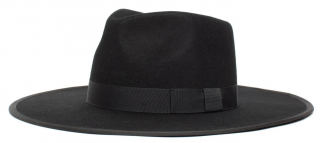 Černý klobouk plstěný s širokou krempou - americký klobouk Goorin Bros. - kolekce Adore You Velikost: 57 cm (M)