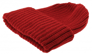 Červená unisex čepice CTH Ericson -  100 % vlna - Nelson Wool Knit Velikost: Unisize (S-XL)