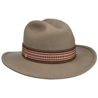Cestovní nemačkavý voděodolný béžový klobouk Mayser - Cowboy Hat Velikost: 57 cm (M)