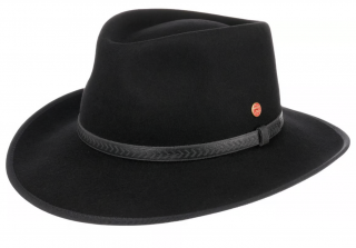 Cestovní nemačkavý voděodolný černý klobouk Mayser - Cowboy Hat Velikost: 61 cm (XL)