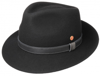 Cestovní nemačkavý voděodolný černý klobouk Mayser - Denver Traveller Velikost: 61 cm (XL)
