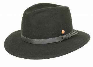 Cestovní nemačkavý voděodolný černý klobouk Mayser - Marvin Mayser Velikost: 56 cm